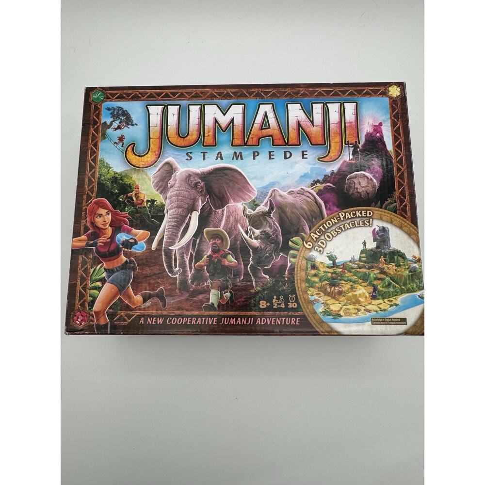 Jumanji Stampede 3D Board Game Spin Master 2023 New In Opened Box.